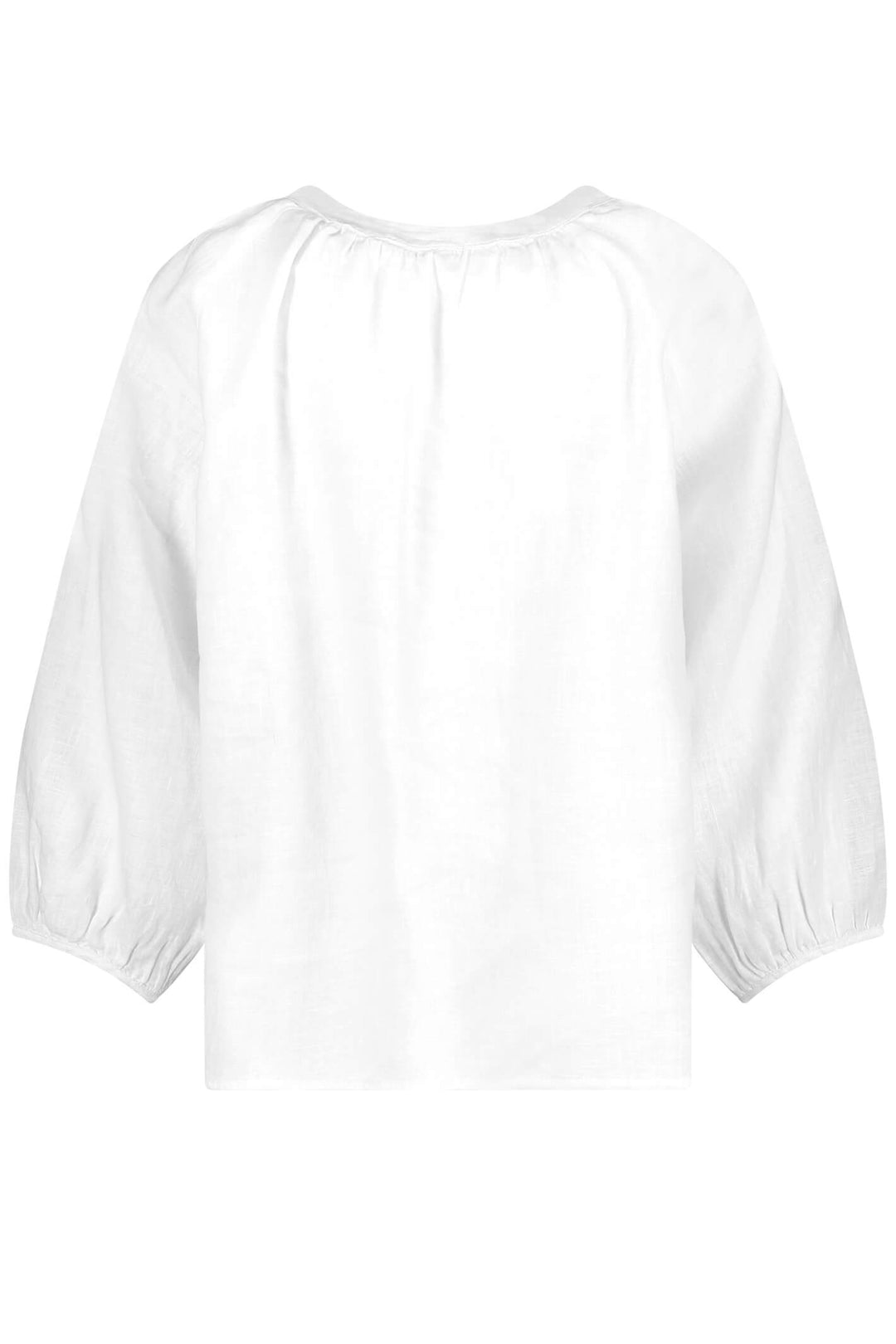 Gerry Weber 860053 White Linen Blouse - Experience Boutique