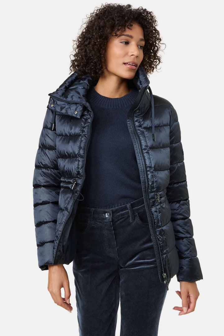 Gerry Weber Navy Blue Snake Print Coat 450012 - Experience Boutique