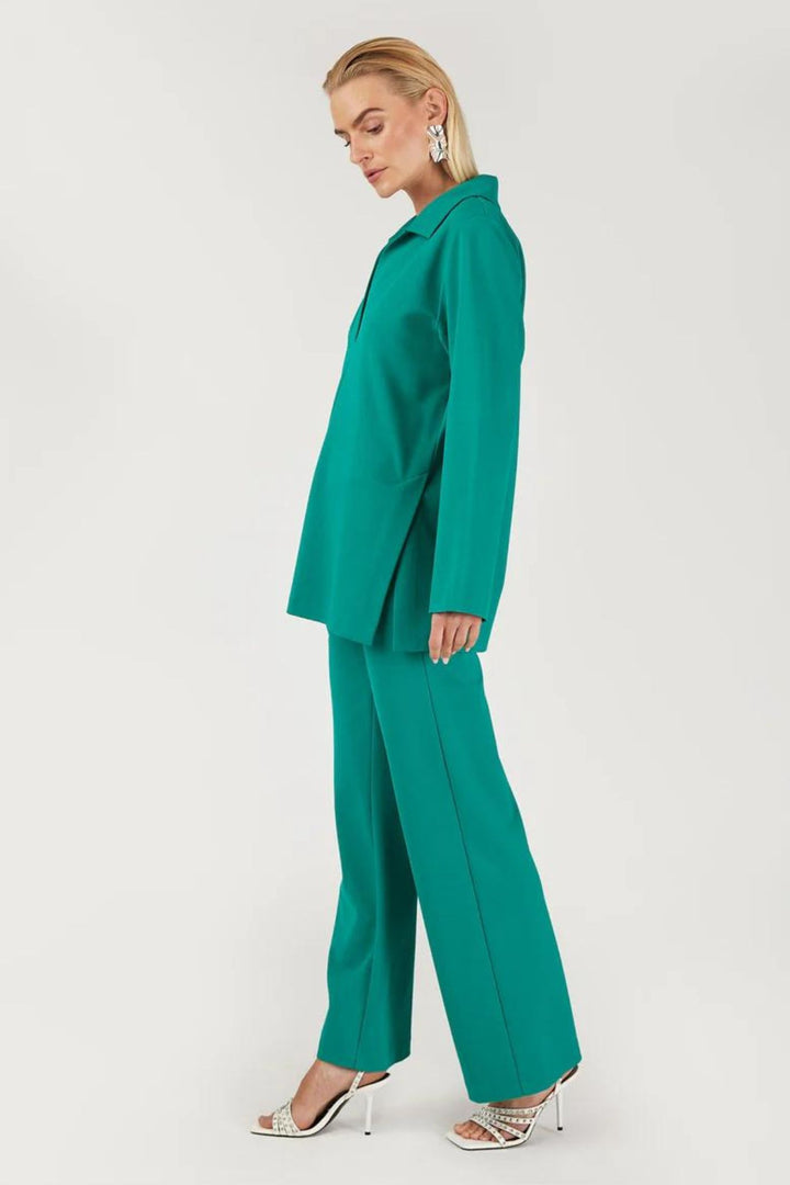 Gomaye 21699 Sea Green Wide Leg Trousers