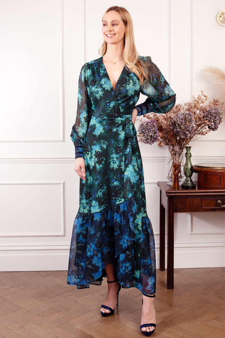 Hope & Ivy The Briony Maxi Wrap Over Dress - Experience Boutique