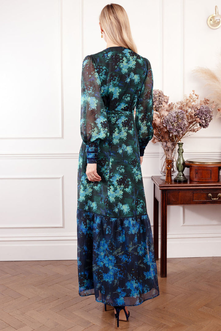 Hope & Ivy The Briony Maxi Wrap Over Dress - Experience Boutique