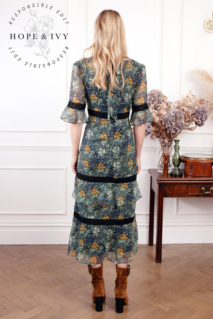 Hope & Ivy William Morris Society The Bower Dress - Experience Boutique