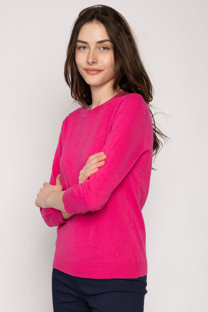 Jessica Graaf 27267 Hot Pink Star Pattern Jumper - Experience Boutique