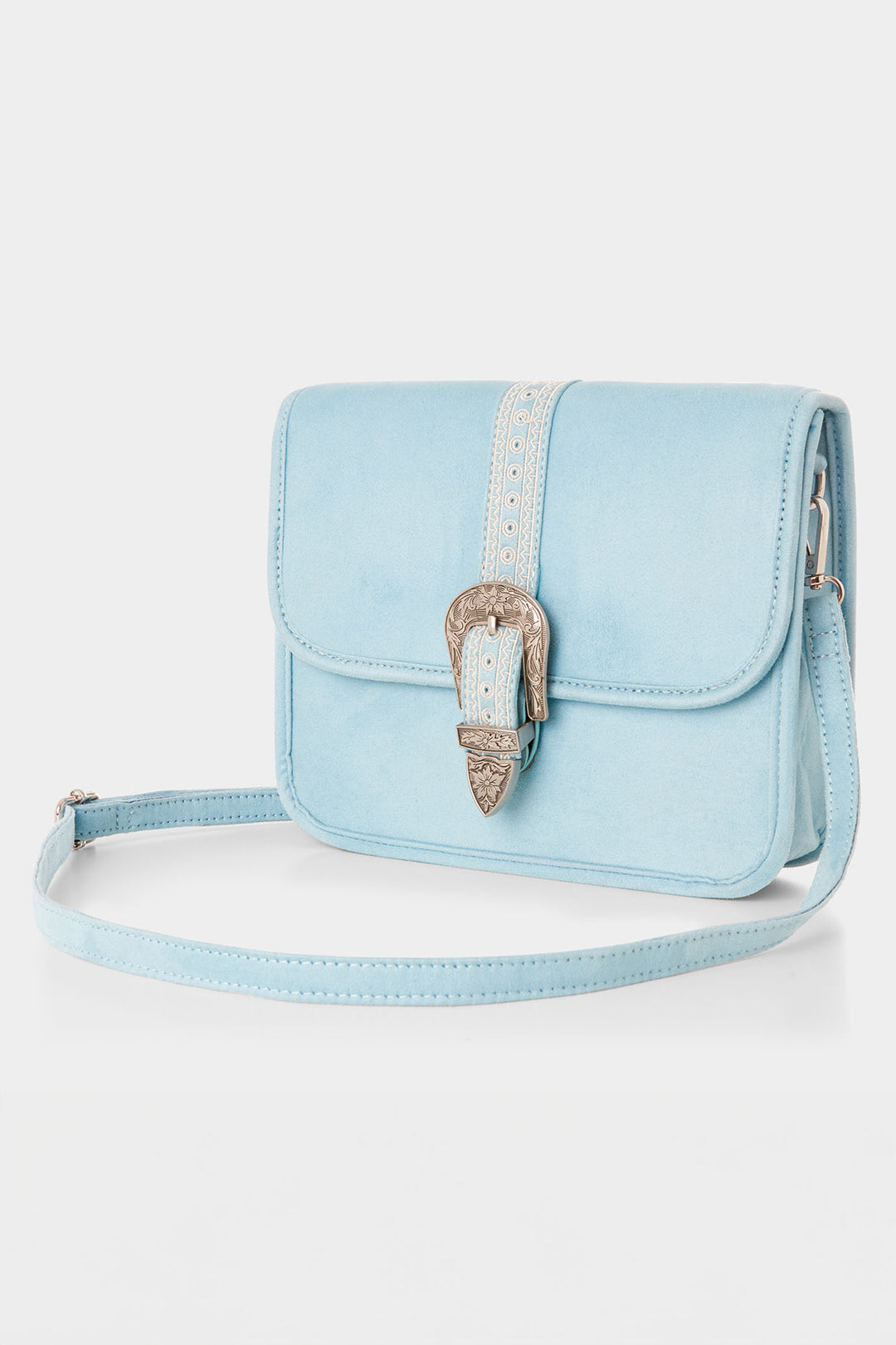 Joe Browns AD997A Horizon Boho Light Blue Saddle Bag - Experience Boutique