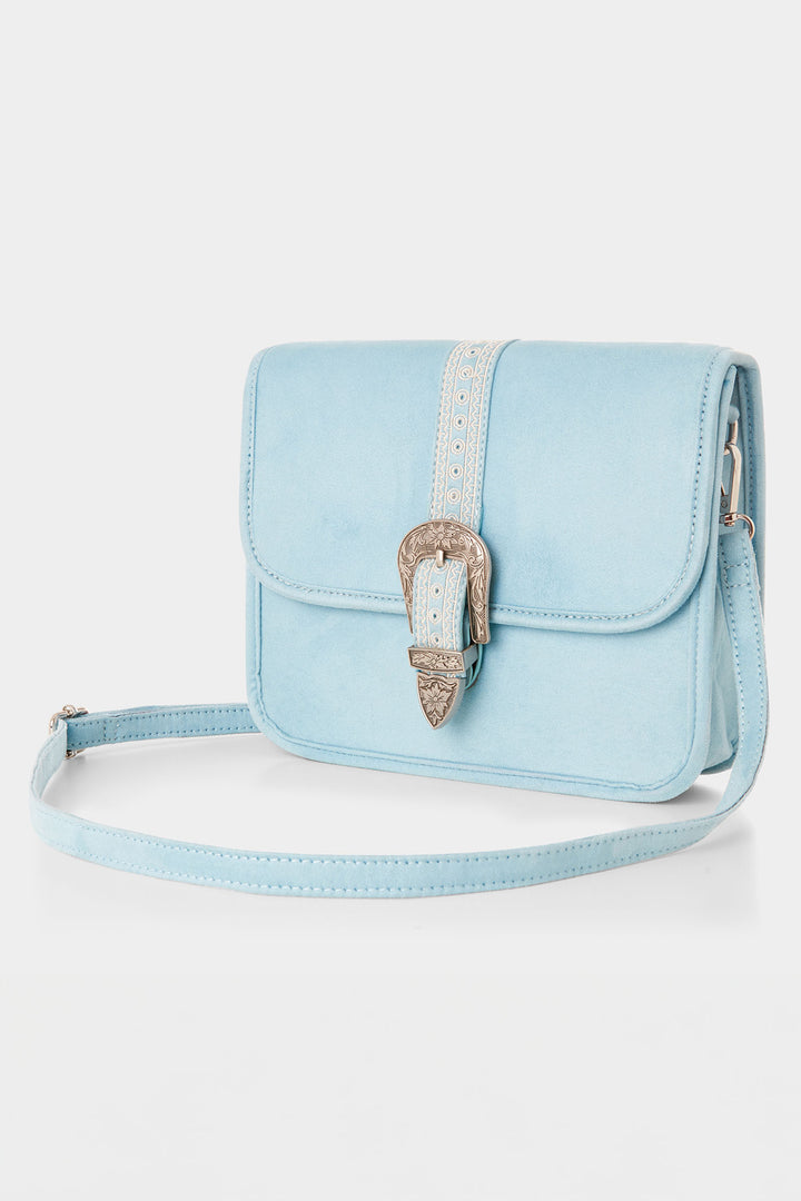 Joe Browns AD997A Horizon Boho Light Blue Saddle Bag - Experience Boutique