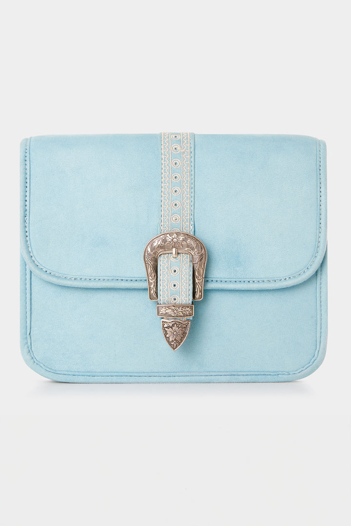 Joe Browns AD997A Horizon Boho Light Blue Saddle Bag - Experience Boutique