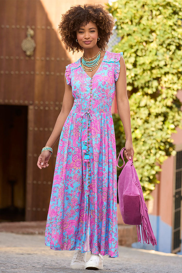 Joe Browns Aline Sequin Printed Boho Maxi Dress WF163A – Experience Boutique