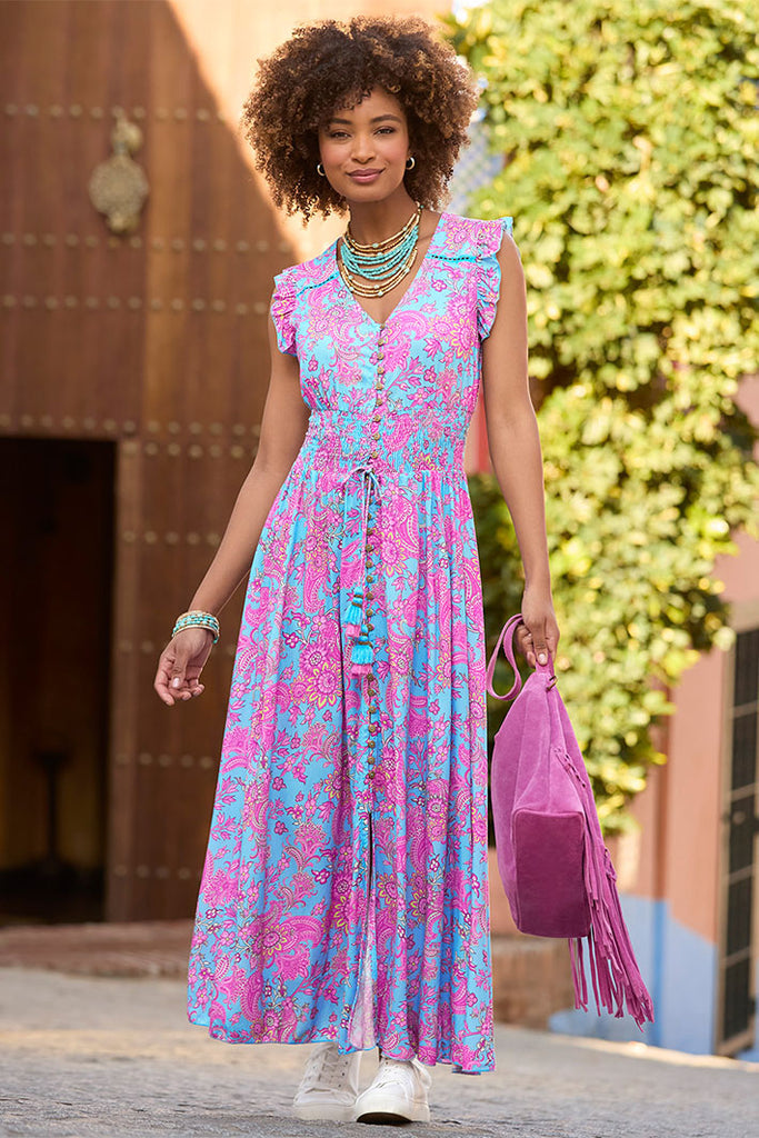 Joe Browns Aline Sequin Printed Boho Maxi Dress WF163A – Experience Boutique