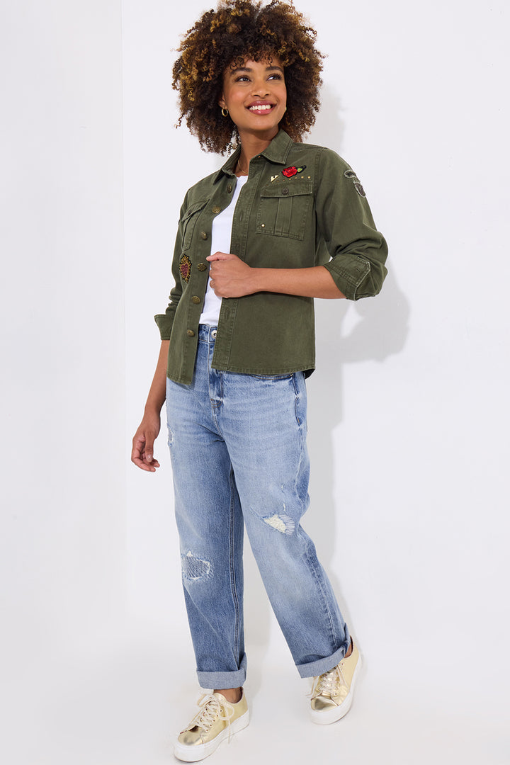 Joe Browns Astrid Badged Cotton Shirt WA421 - Experience Boutique