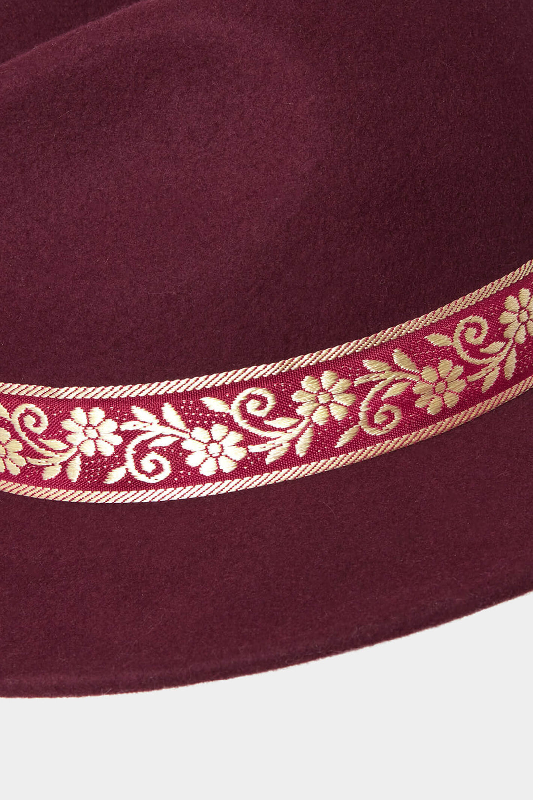 Joe Browns HB363 Burgundy Red Keep It Sleek Wool Fedora Hat - Experience Boutique