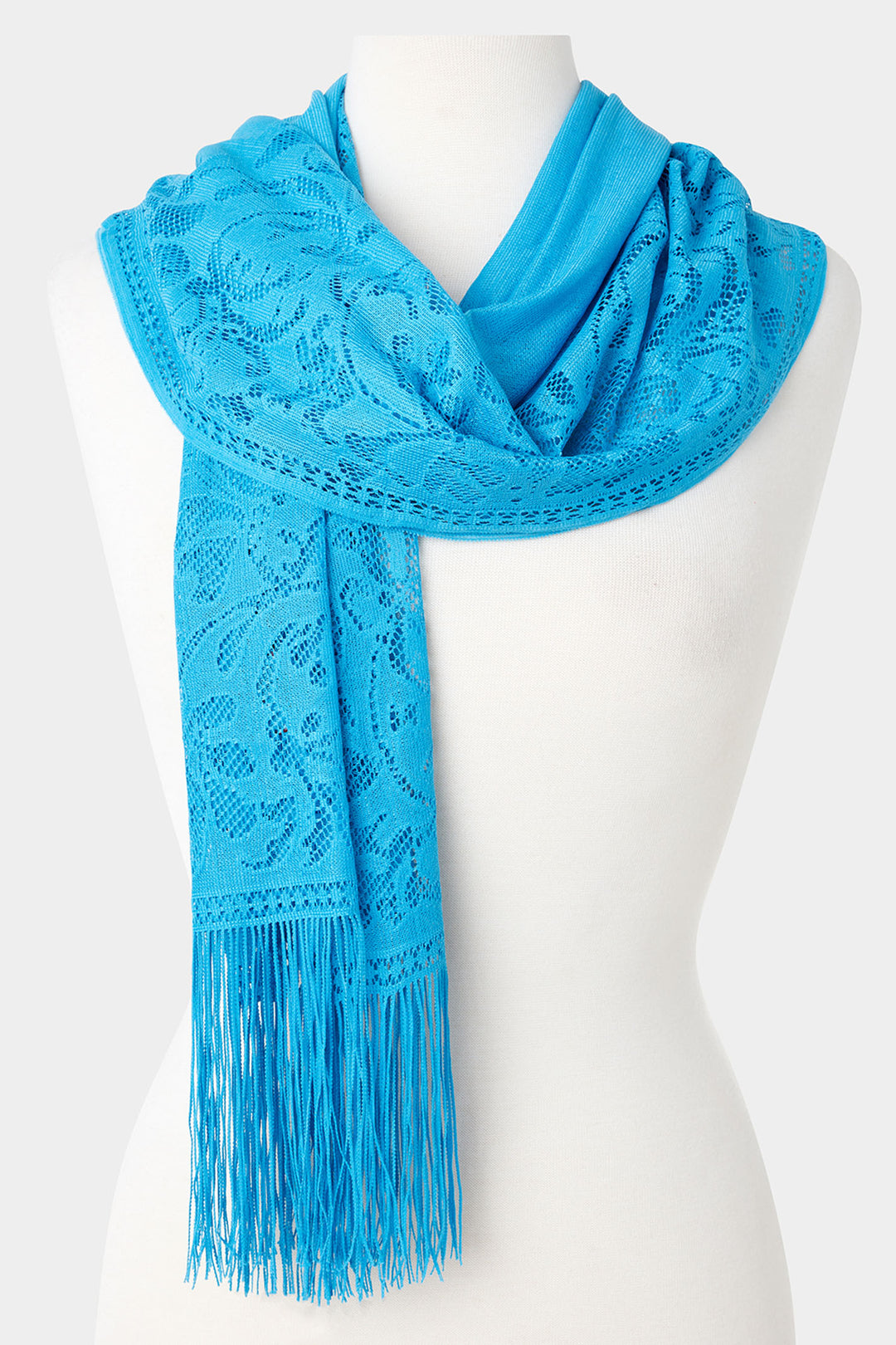 Joe Browns HB414A Summer Haze Blue Lacey Scarf - Experience Boutique