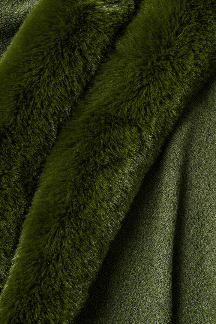 Joe Browns HB429 Green Style Icon Faux Fur Swing Gilet - Experience Boutique