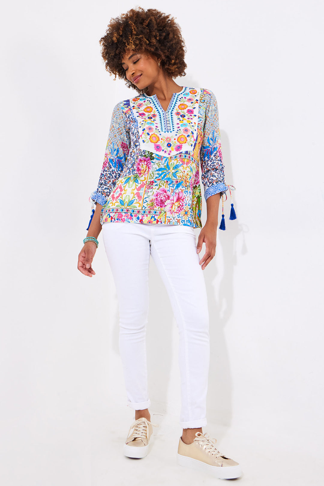 Joe Browns Lana Bright Embroidered Top WA422A - Experience Boutique