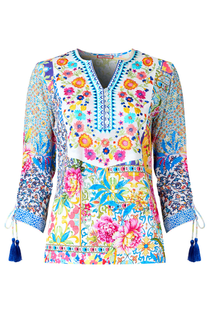 Joe Browns Lana Bright Embroidered Top WA422A - Experience Boutique