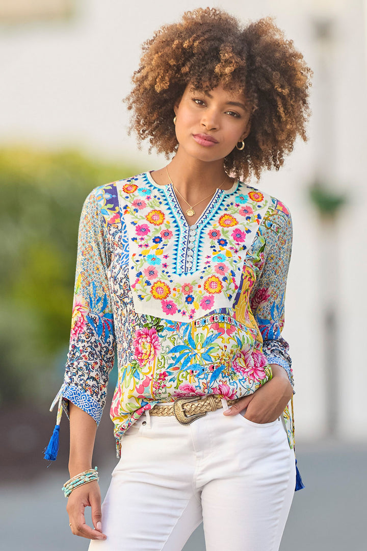 Joe Browns Lana Bright Embroidered Top WA422A - Experience Boutique