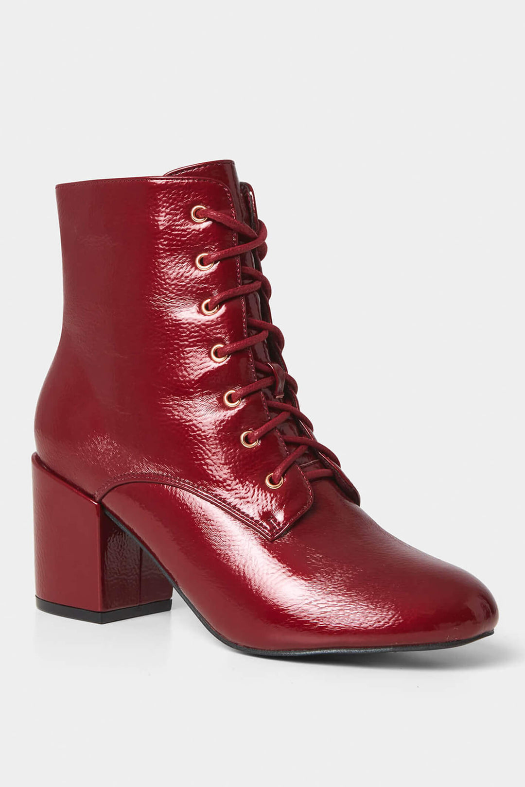 Joe Browns KA164 Red Love Letter Patent Boots - Experience Boutique