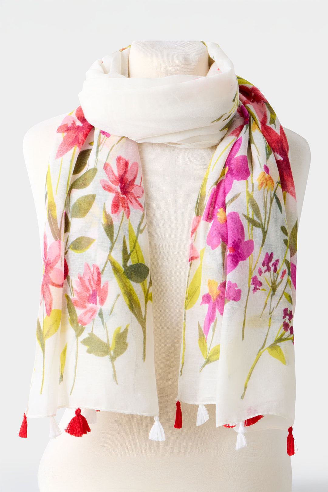 Joe Browns Spring Flowers Tassel Scarf HB510A - Experience Boutique