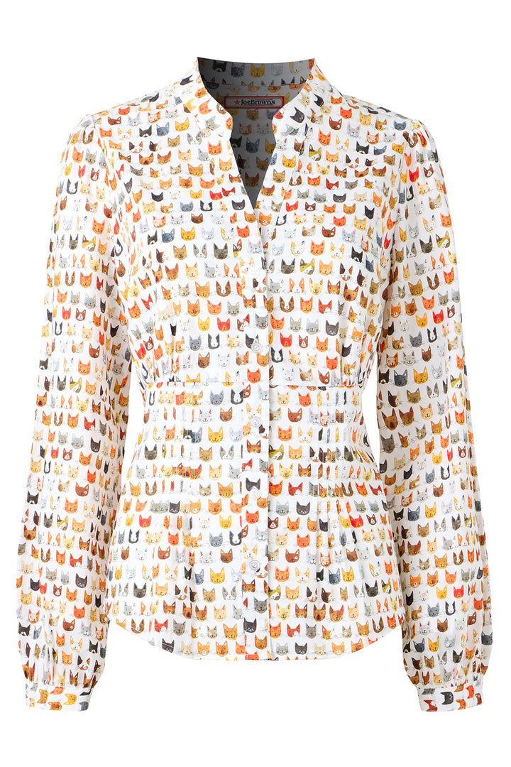 Joe Browns WA466A White Cutest Cat Shirt