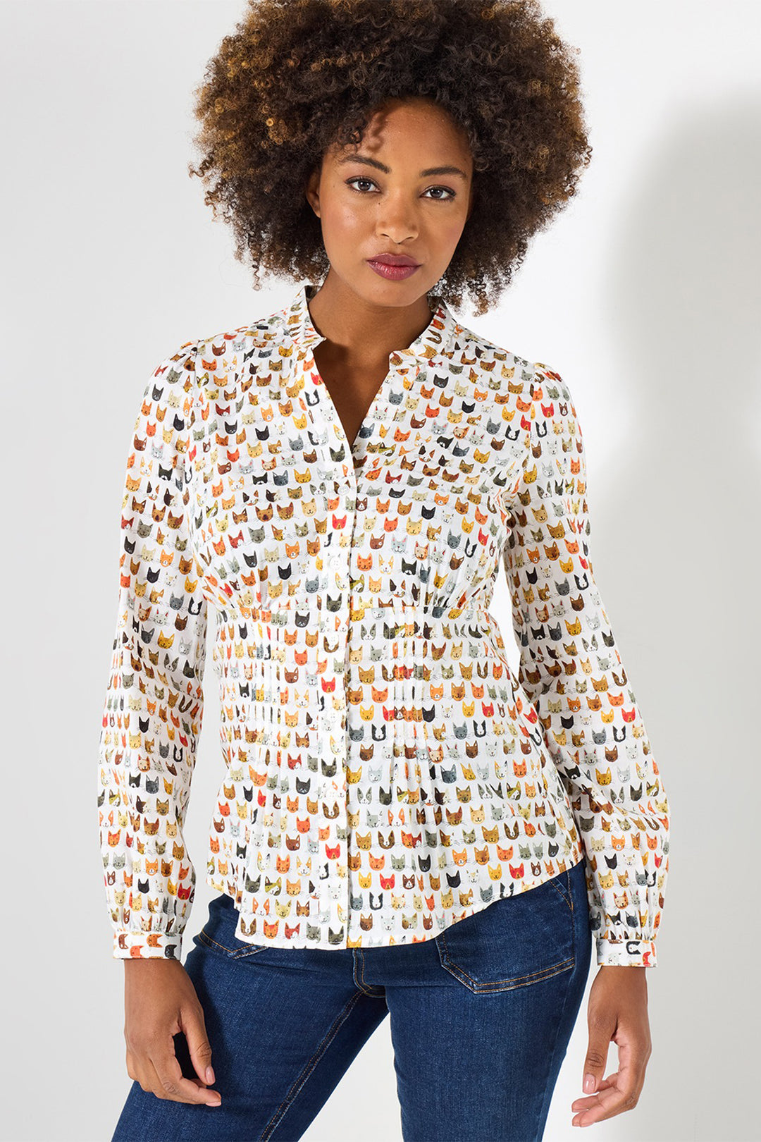 Joe Browns WA466A White Cutest Cat Shirt