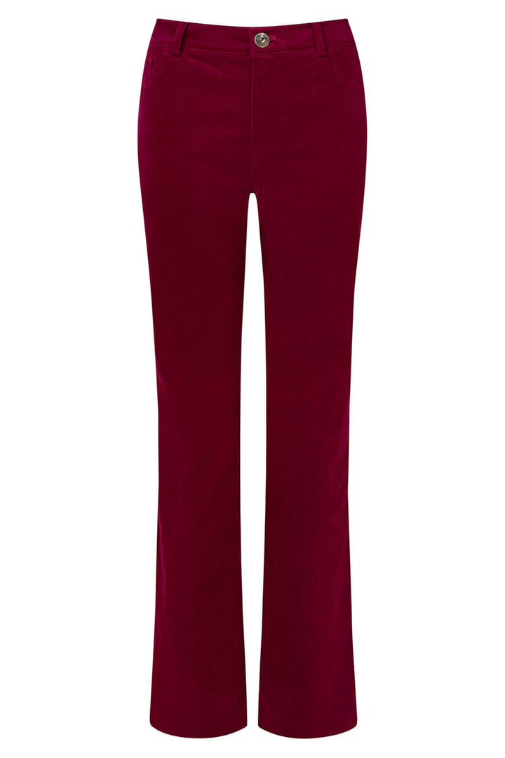 Joe Browns WB328 Berry Red Must Have Moleskin Bootcut Trousers - Experience Boutique