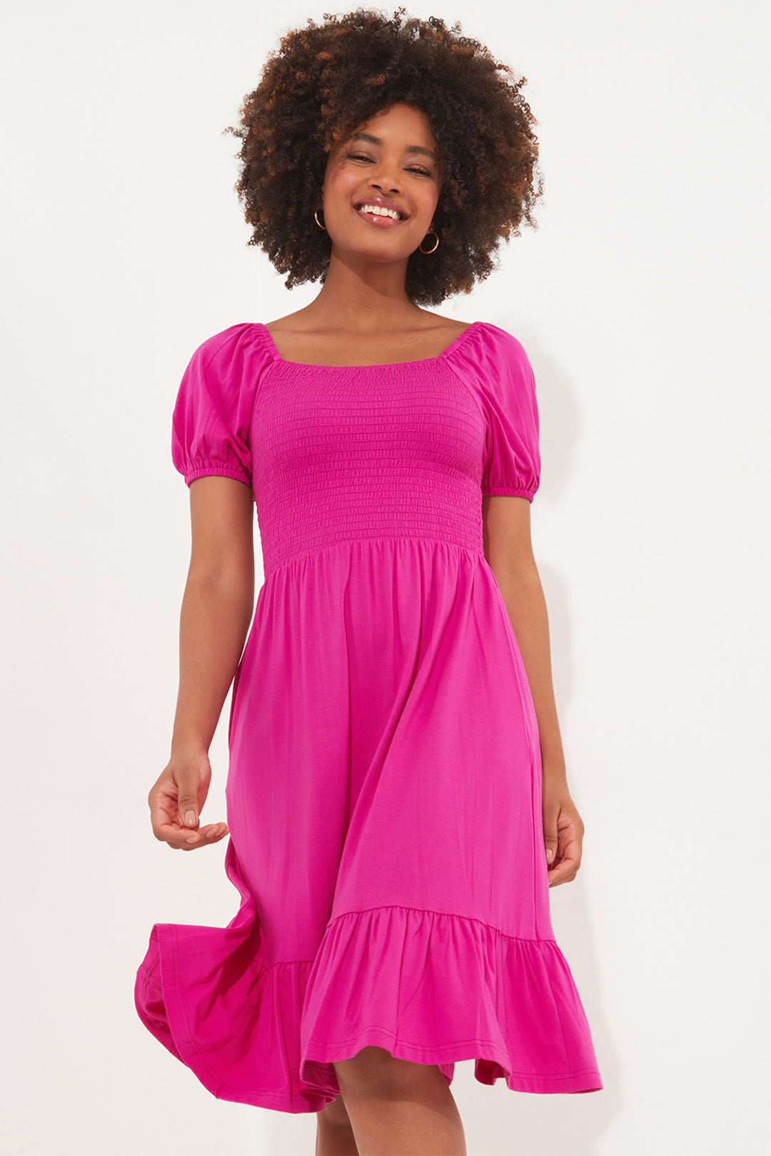Joe Browns WE943 Orchid Pink Mia Shirred Jersey Dress Experience Boutique Joe Browns WE943 Orchid Pink Mia Shirred Jersey Dress Experience Boutique