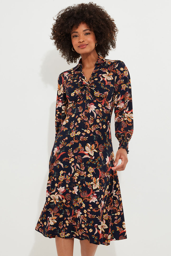 Joe Browns WF077 Navy Autumn Days Jersey Dress - Experience Boutique