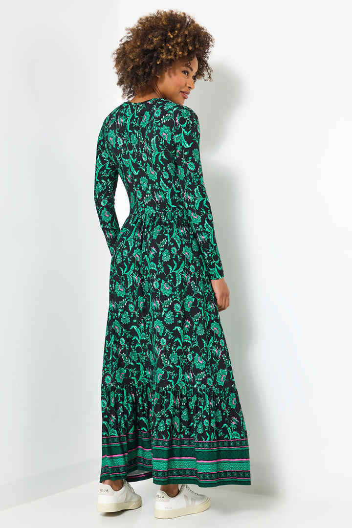 Joe Browns WF323A Black Bella Border Print Jersey Dress