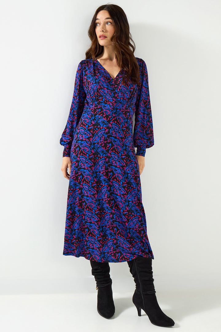 Joe Browns WF333A Black Butterfly Wings Printed Jersey Dress