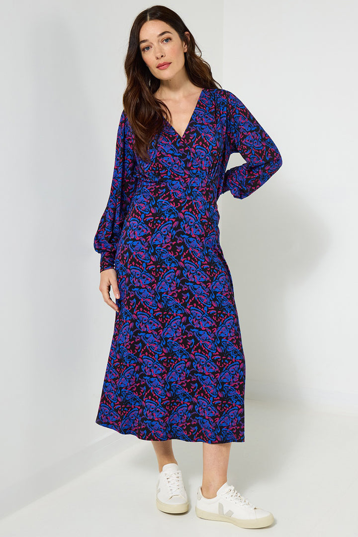 Joe Browns WF333A Black Butterfly Wings Printed Jersey Dress