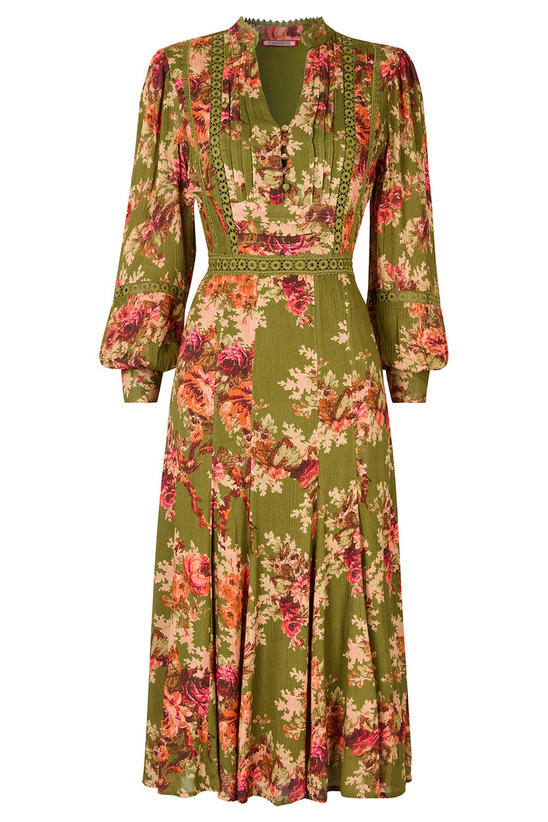 Joe Browns WF352A Green Vintage Roses Dress