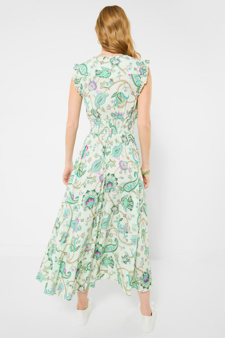 Joe Browns WF419A Green Helena Printed Maxi Dress