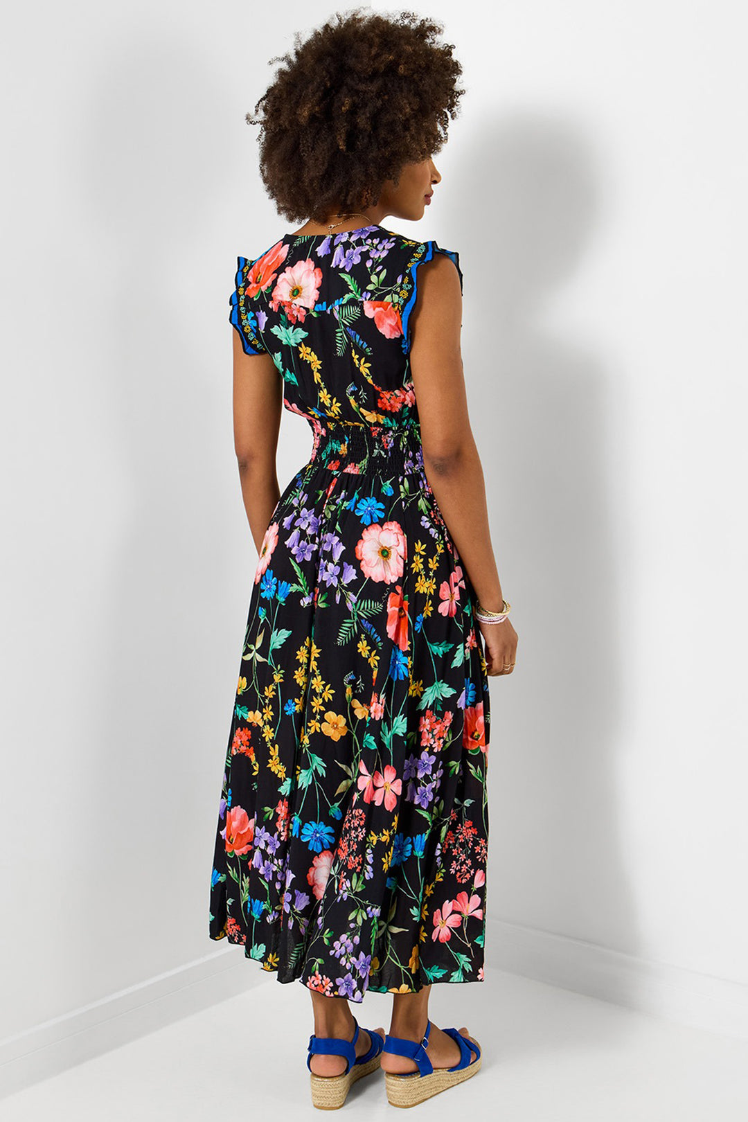Joe Browns WF422A Black Ophelia Floral Maxi Dress