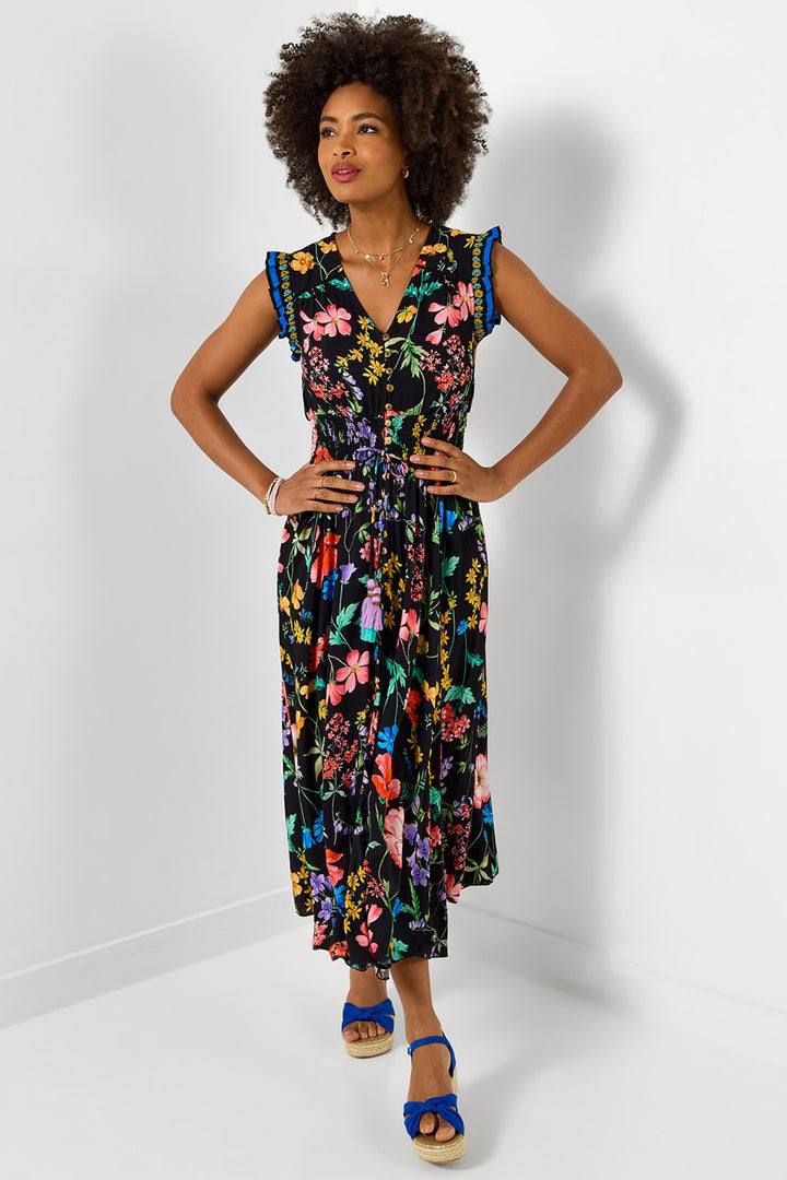Joe Browns WF422A Black Ophelia Floral Maxi Dress