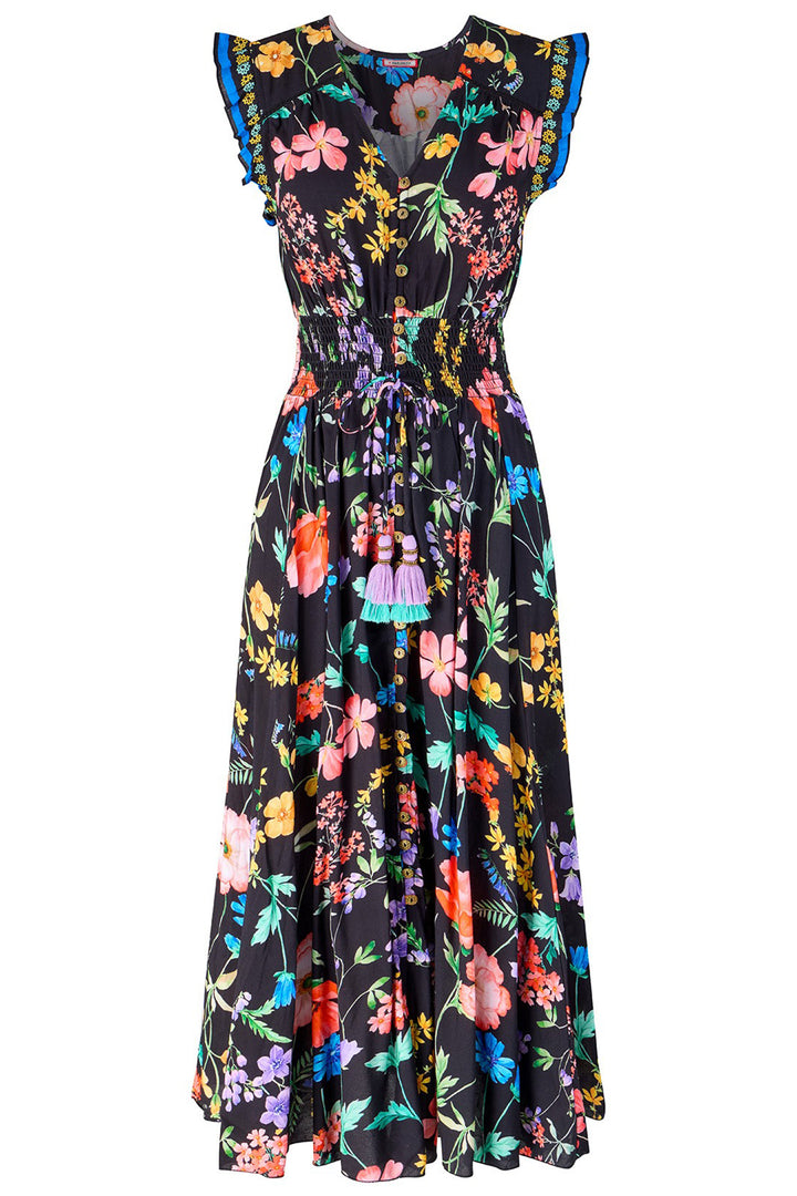 Joe Browns WF422A Black Ophelia Floral Maxi Dress