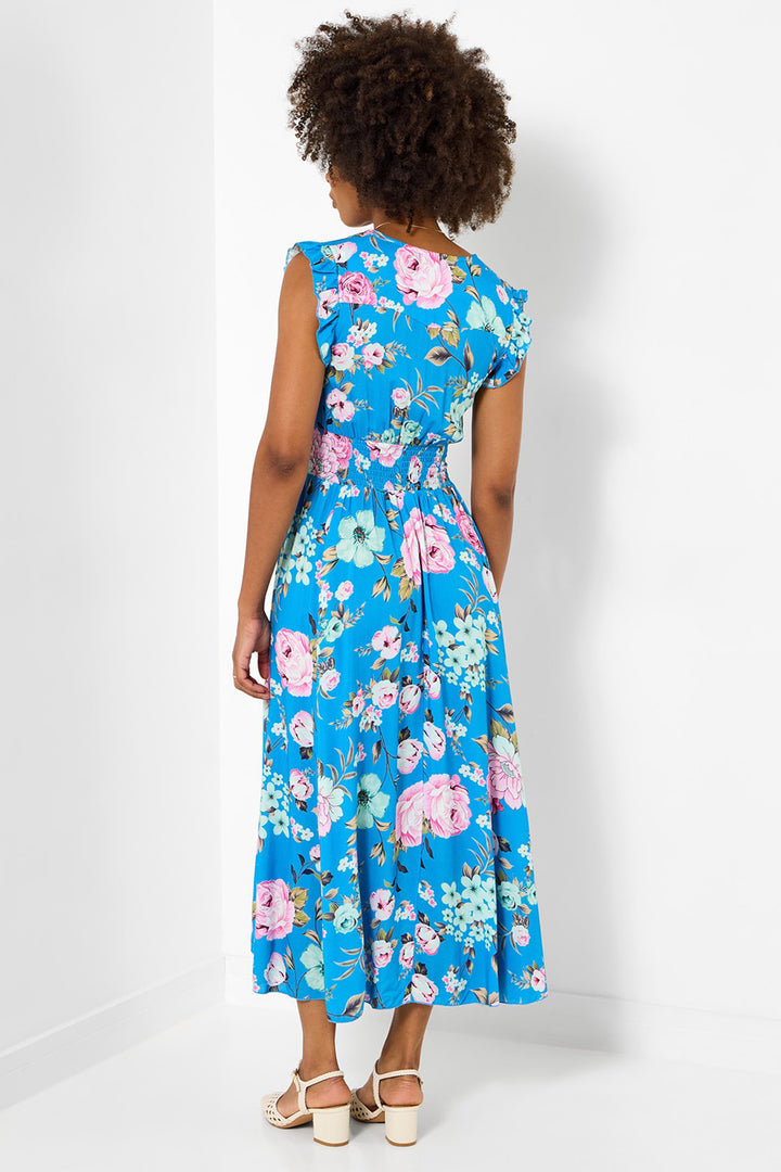 Joe Browns WF423A Blue Millie Floral Maxi Dress