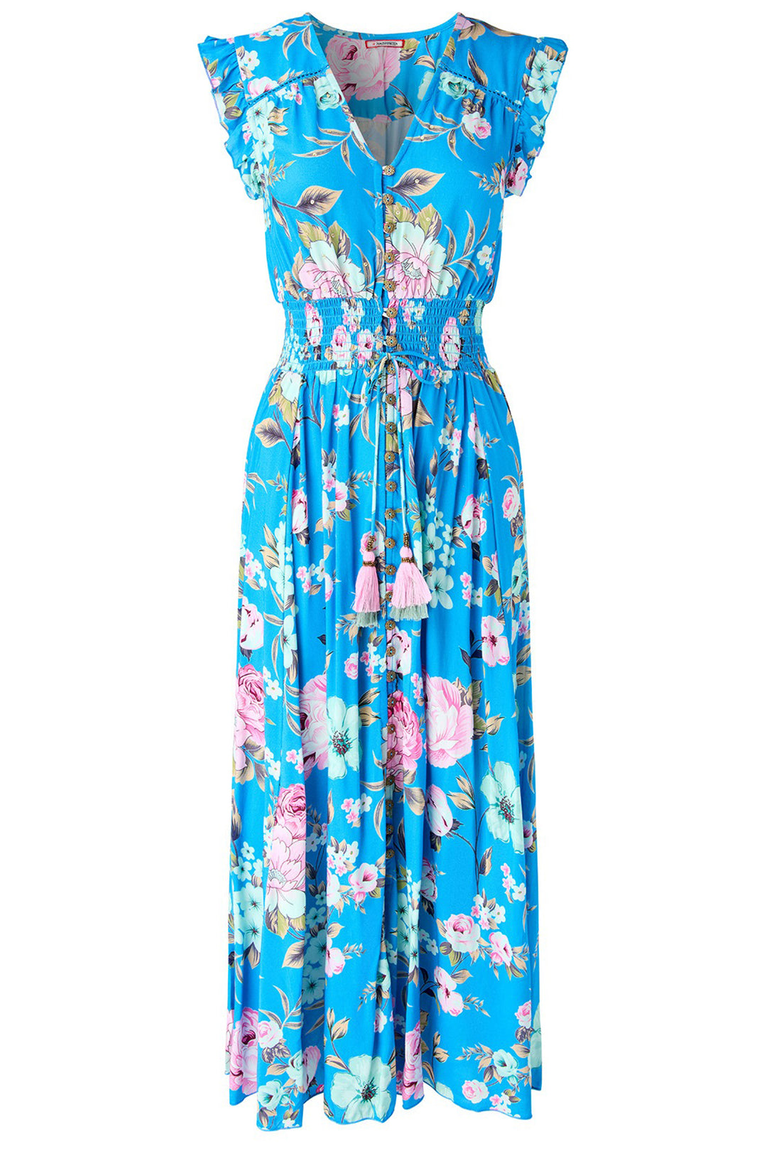 Joe Browns WF423A Blue Millie Floral Maxi Dress