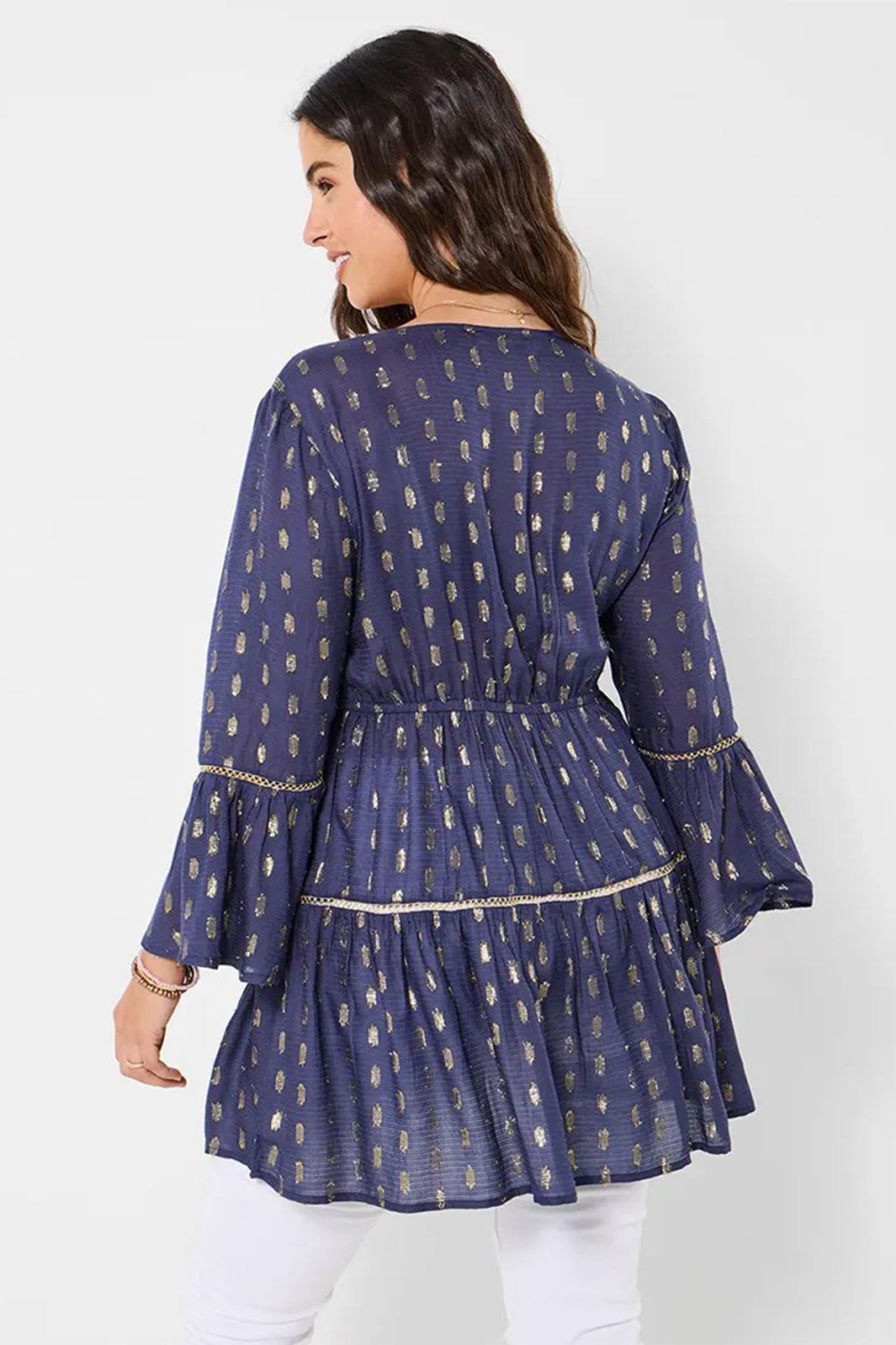 Joe Browns WG740A Festival Vibes Navy Beaded Tunic