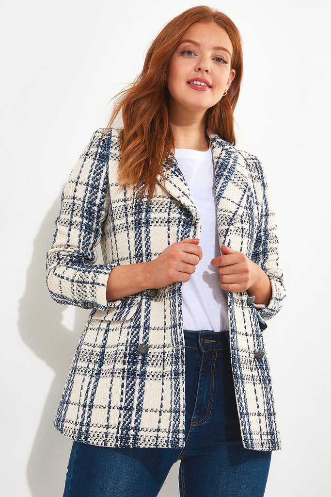 Oversized Blazer Womens Check Blazer Uk Joe Browns WJ631A The Ella