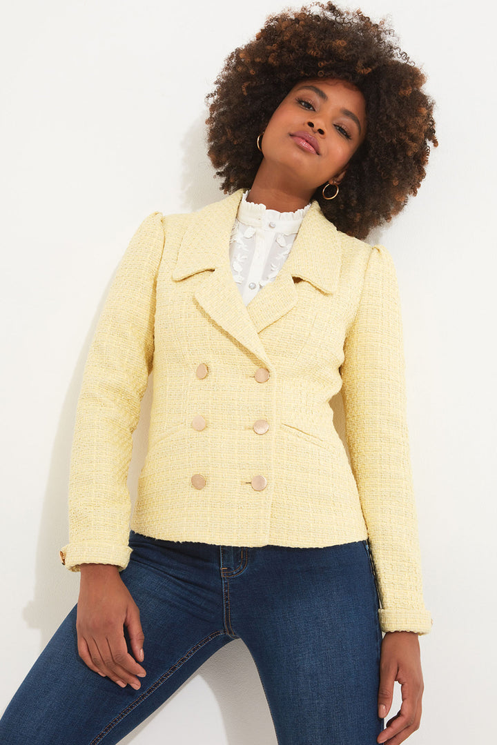 Joe Browns WJ633A Yellow Ray Of Sunshine Retro Blazer - Experience Boutique