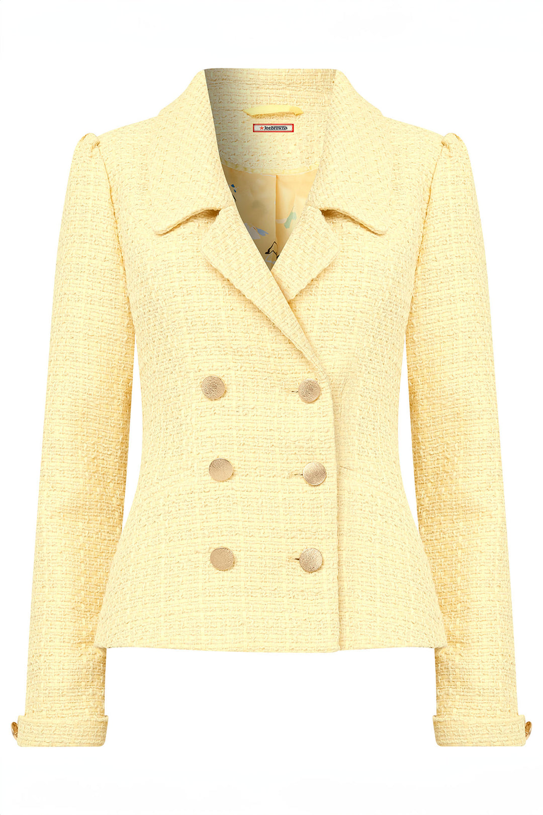 Joe Browns WJ633A Yellow Ray Of Sunshine Retro Blazer - Experience Boutique