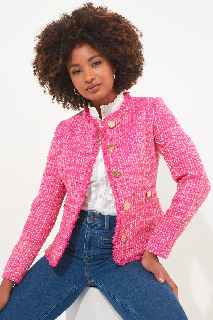 Joe Browns WJ634A Pink Rose Button Front Jacket - Experience Boutique