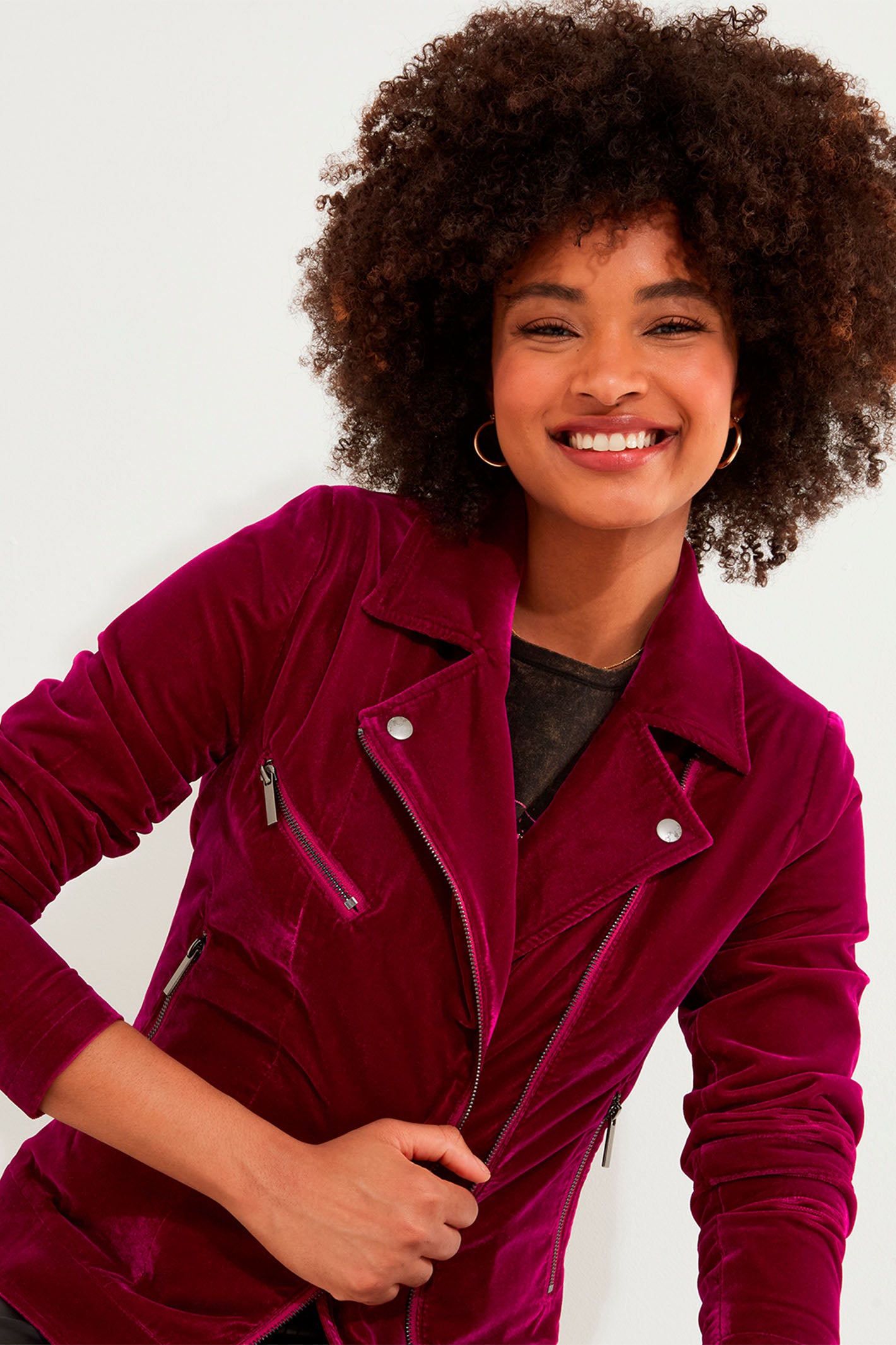 Pink velour jacket deals