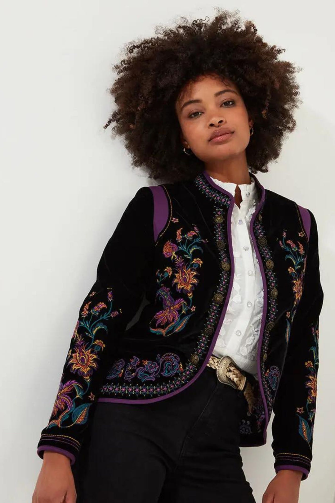 Joe Browns WJ677A Black Show Stopper Embroidered Boutique Jacket