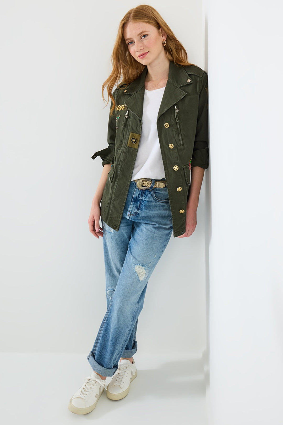 Joe Browns WJ742A Khaki Astrid Embellished Utility Jacket