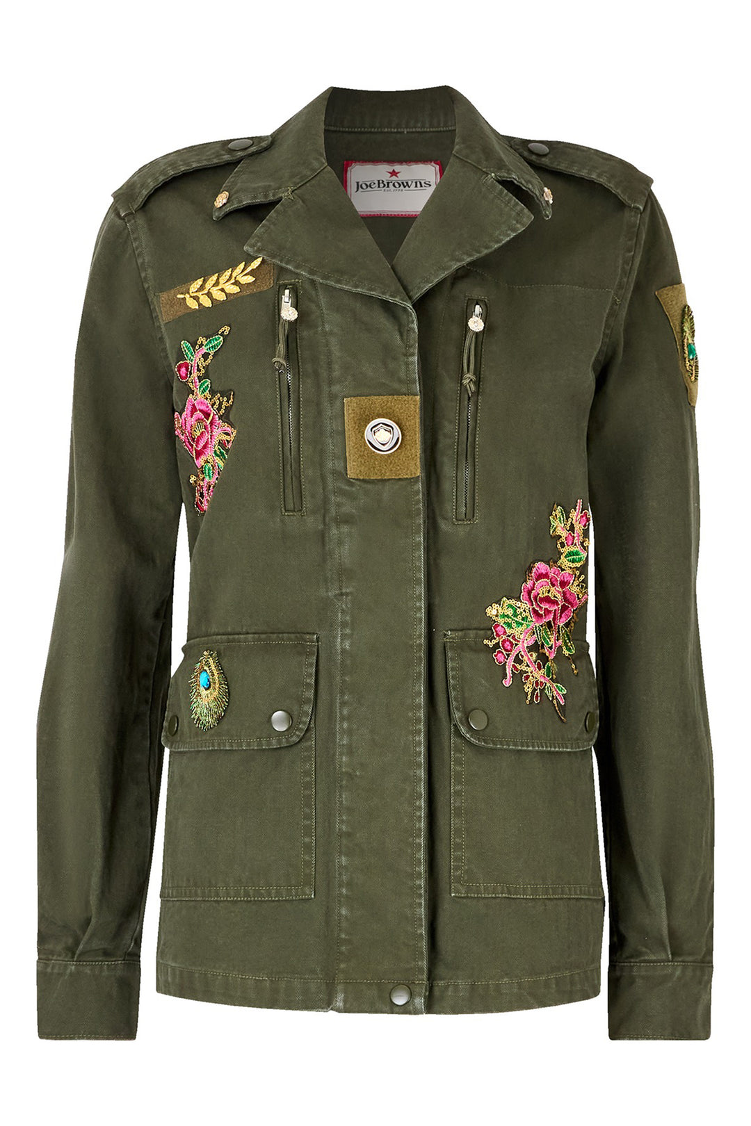Joe Browns WJ742A Khaki Astrid Embellished Utility Jacket