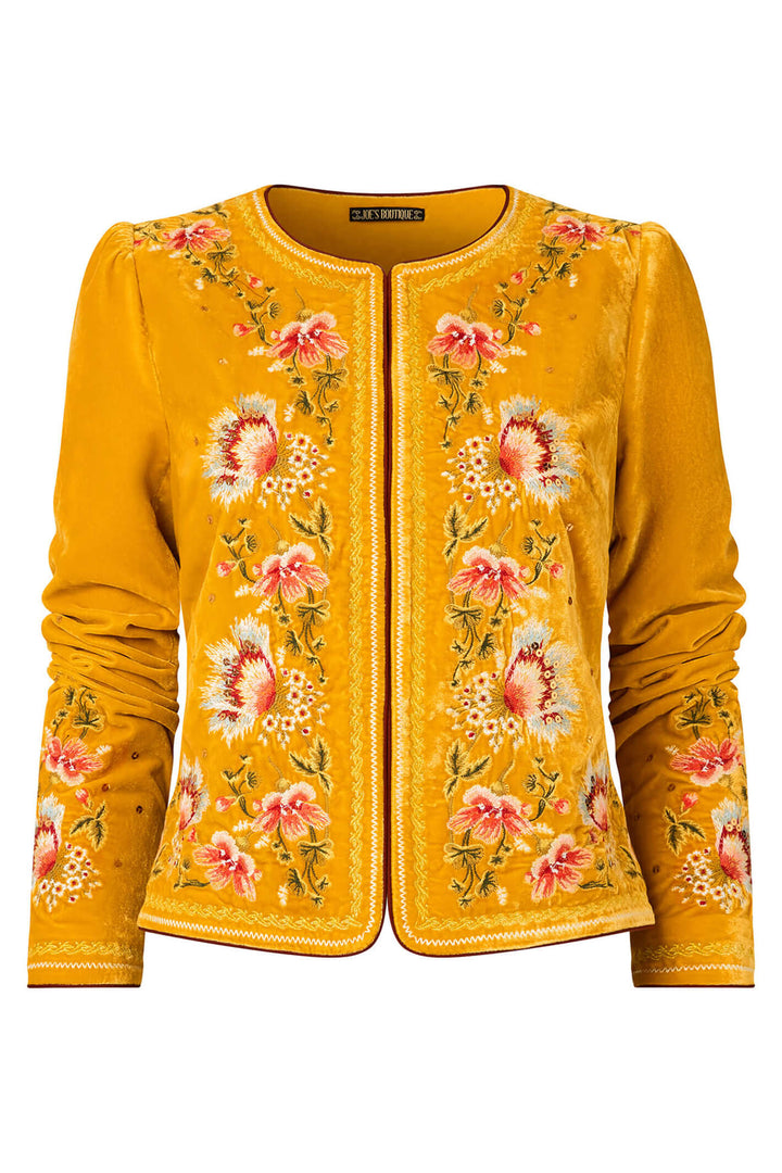 Joe Browns WK616 Yellow Elegantly Embroidered Boutique Jacket - Experience Boutique