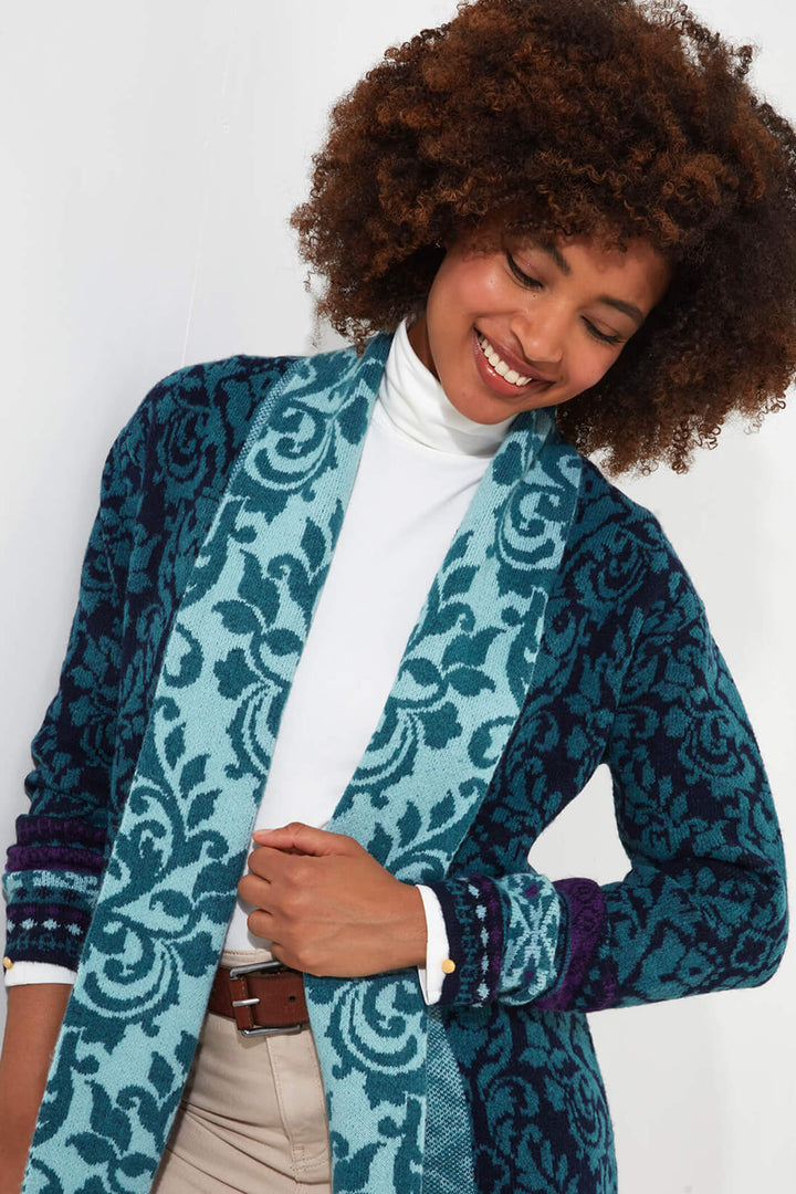 Joe Browns WK661A Teal Fancy Tassel Cardigan - Experience Boutique