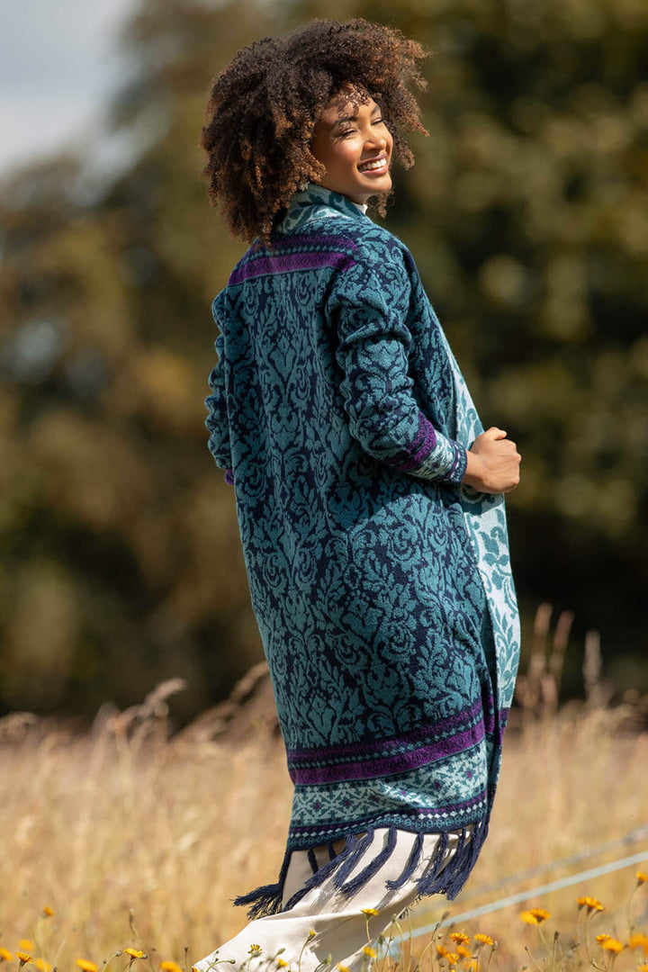 Joe Browns WK661A Teal Fancy Tassel Cardigan - Experience Boutique