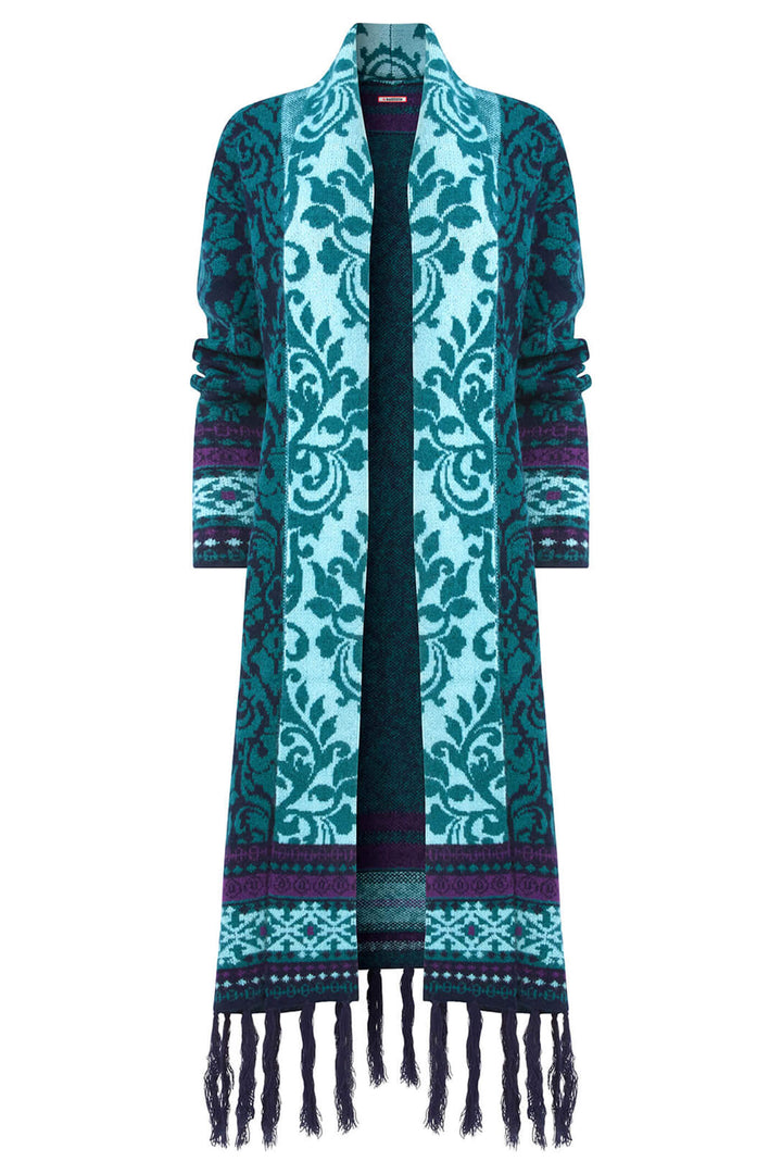 Joe Browns WK661A Teal Fancy Tassel Cardigan - Experience Boutique