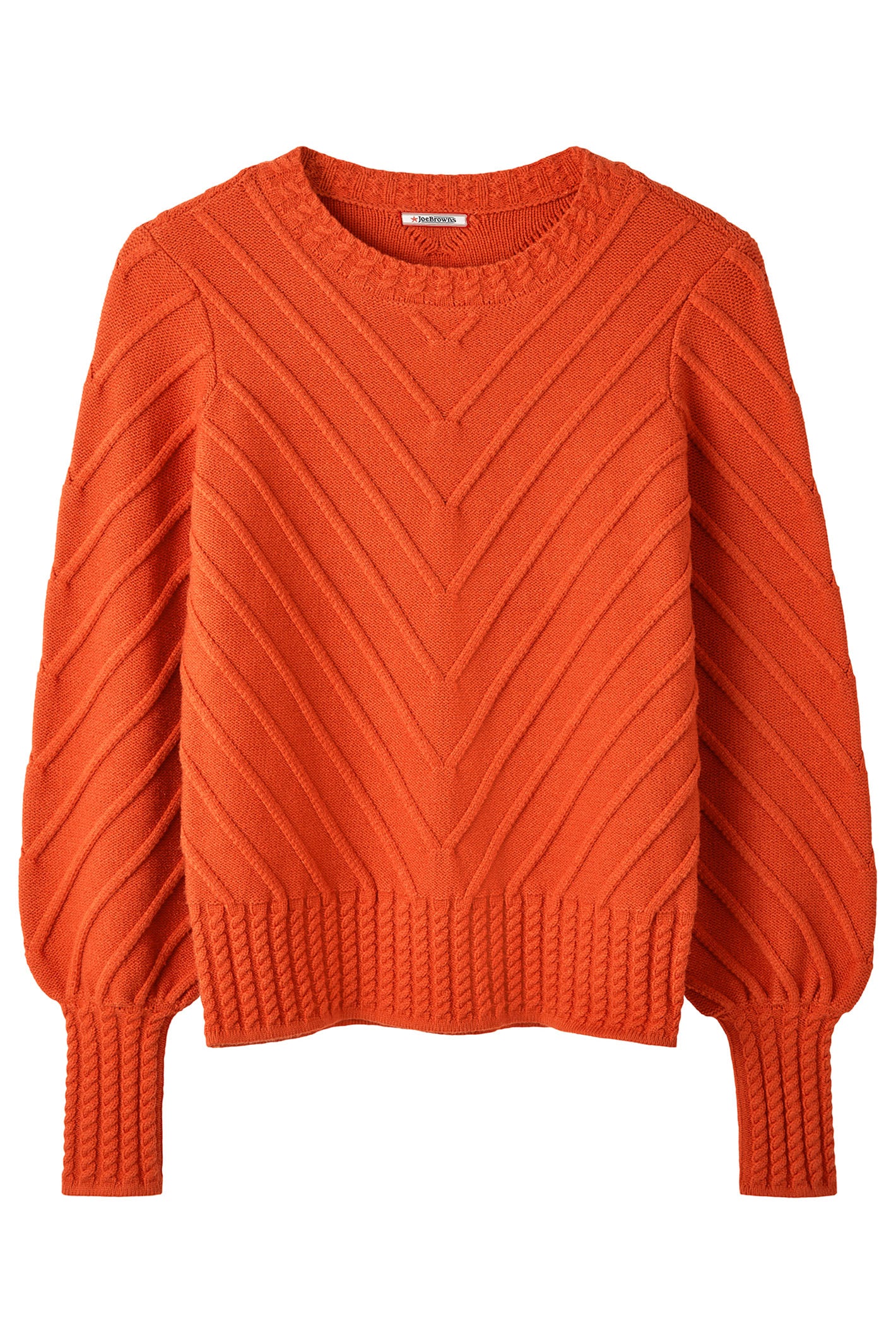Joe Browns WK753A Orange Cassie Chevron Knit Jumper Experience Boutique
